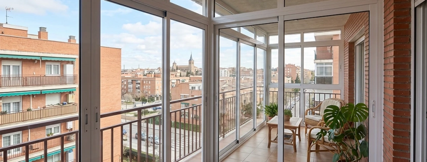Cerramiento de terraza con aluminio y cristal en Getafe
