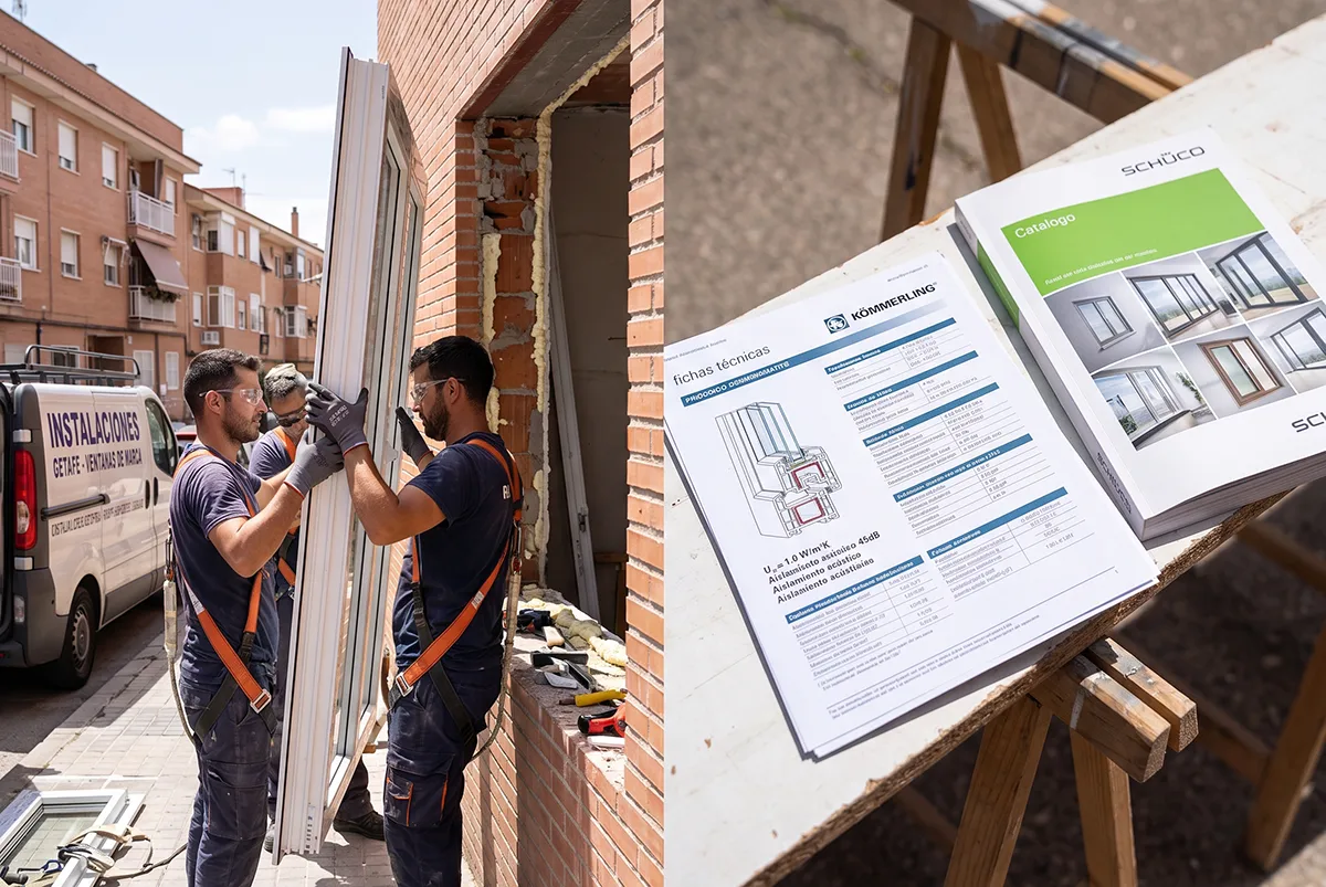 Instalación de ventanas de marca en una vivienda de Getafe